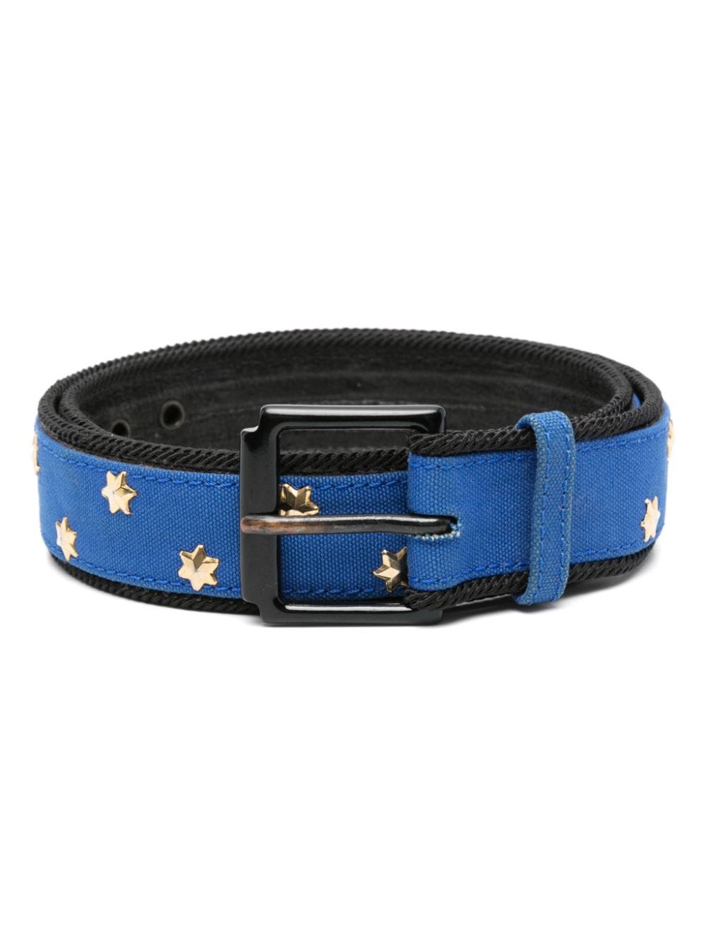 Pre-owned Saint Laurent 1980s Star-studded Belt In Blue