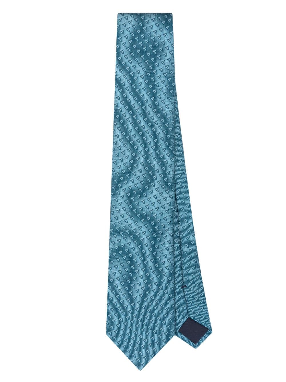 Corneliani Zijden stropdas Blauw