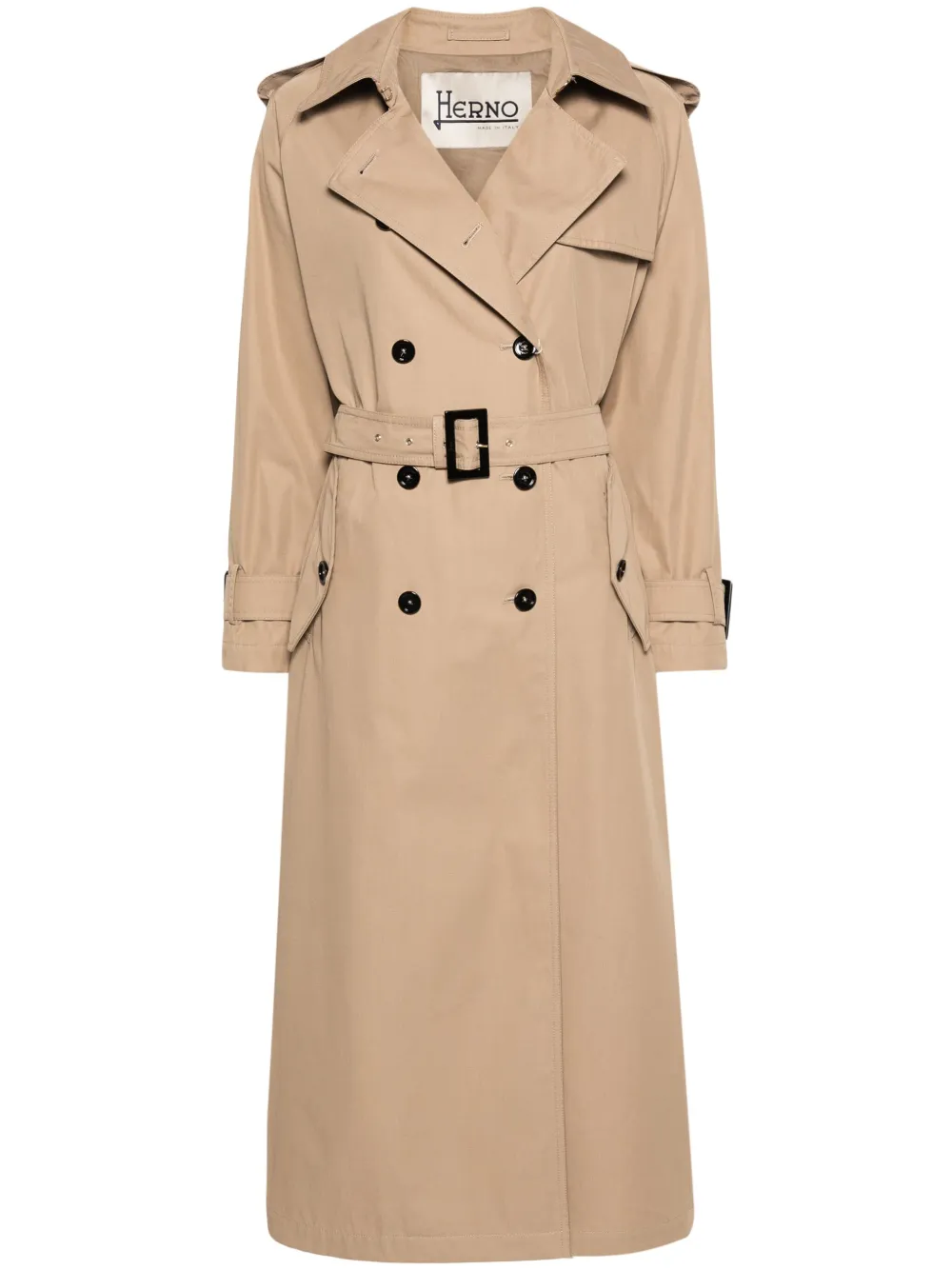 Herno belted cotton trench coat - Toni neutri