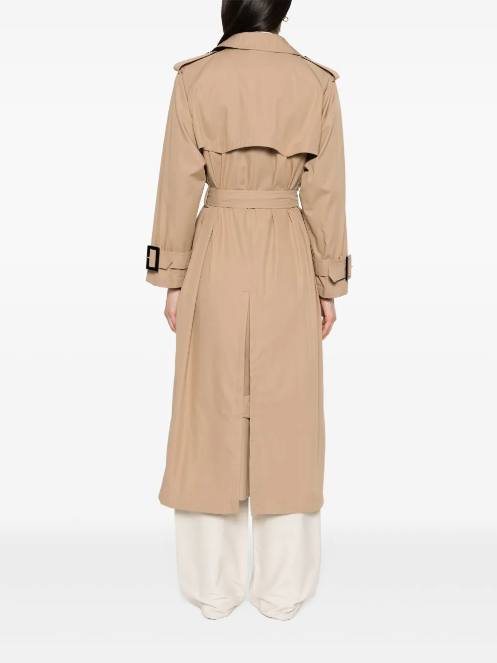 Shop Herno Belted Cotton Trench Coat In Neutrals