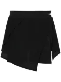Y-3 logo-printed mesh skort - Black