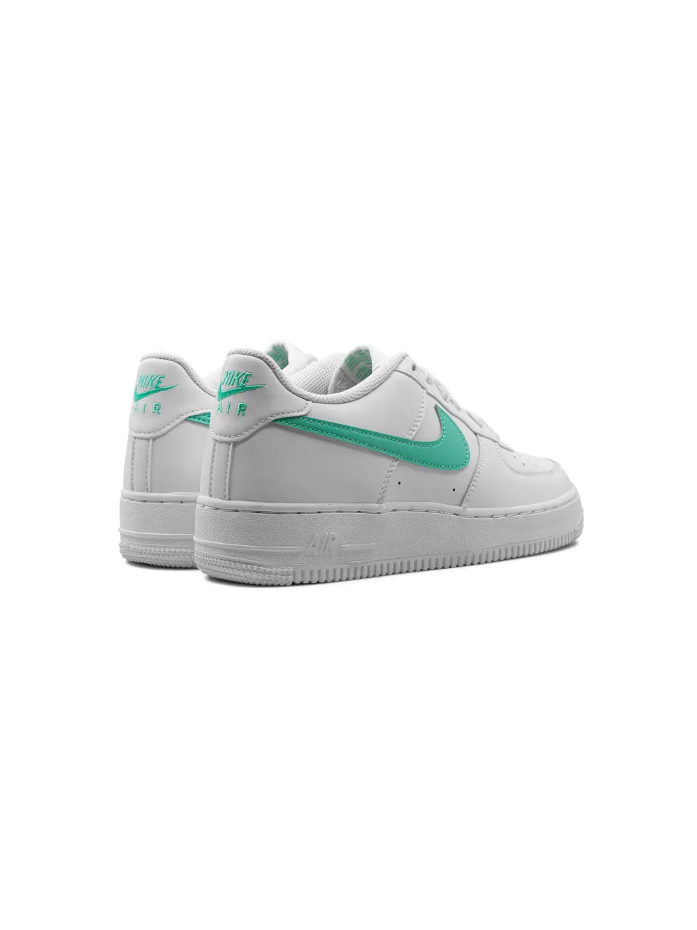 Shop Nike Air Force 1 Low "summit White/emerald Rise" Sneakers