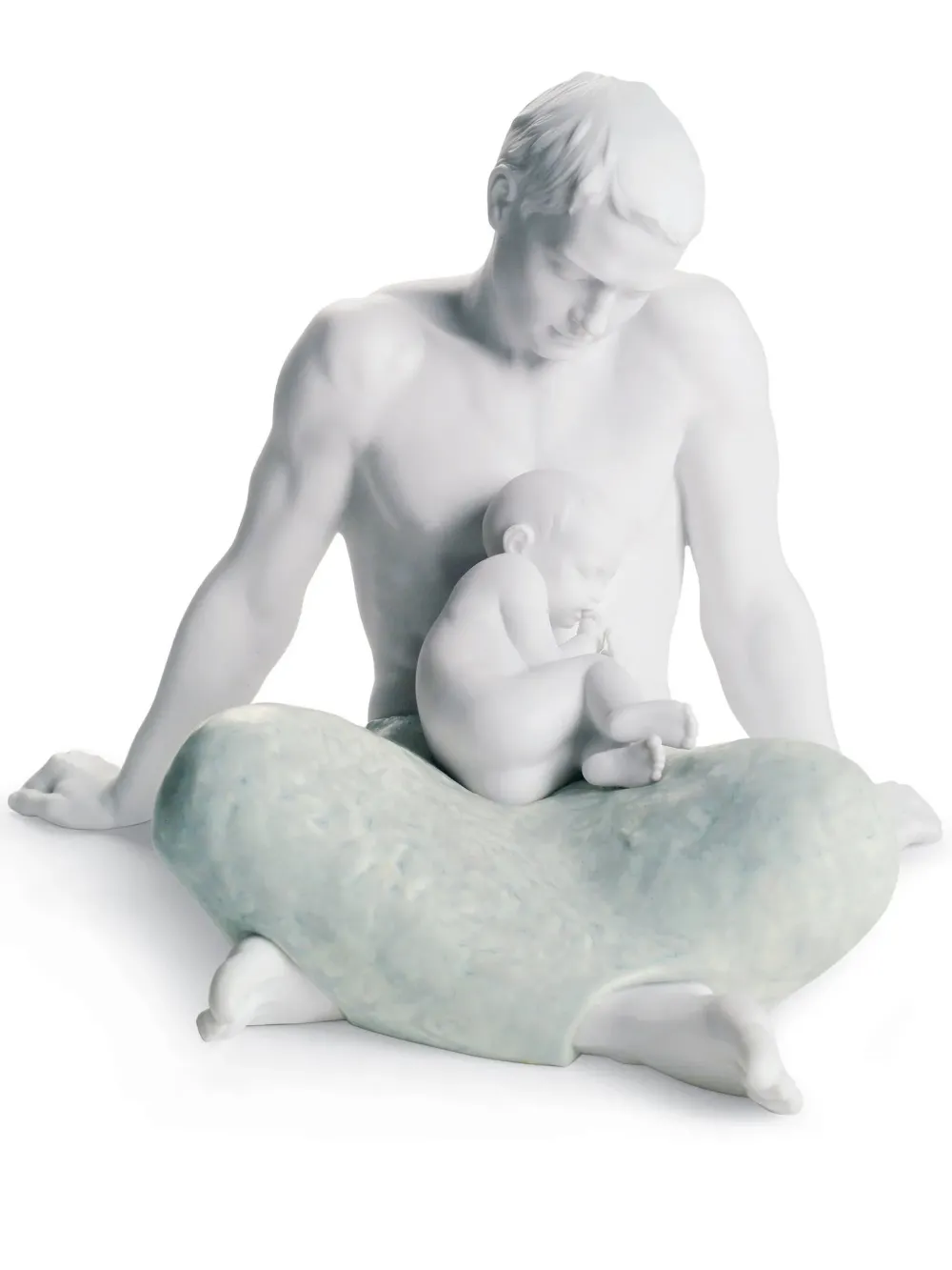 Lladró The Father porcelain sculpture (22cm x 27cm) | White | Image 1