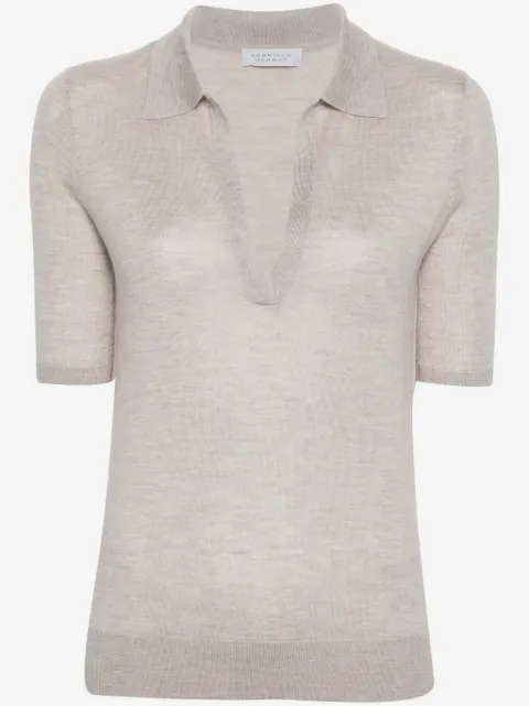 Gabriela Hearst Frank fine-knit polo shirt
