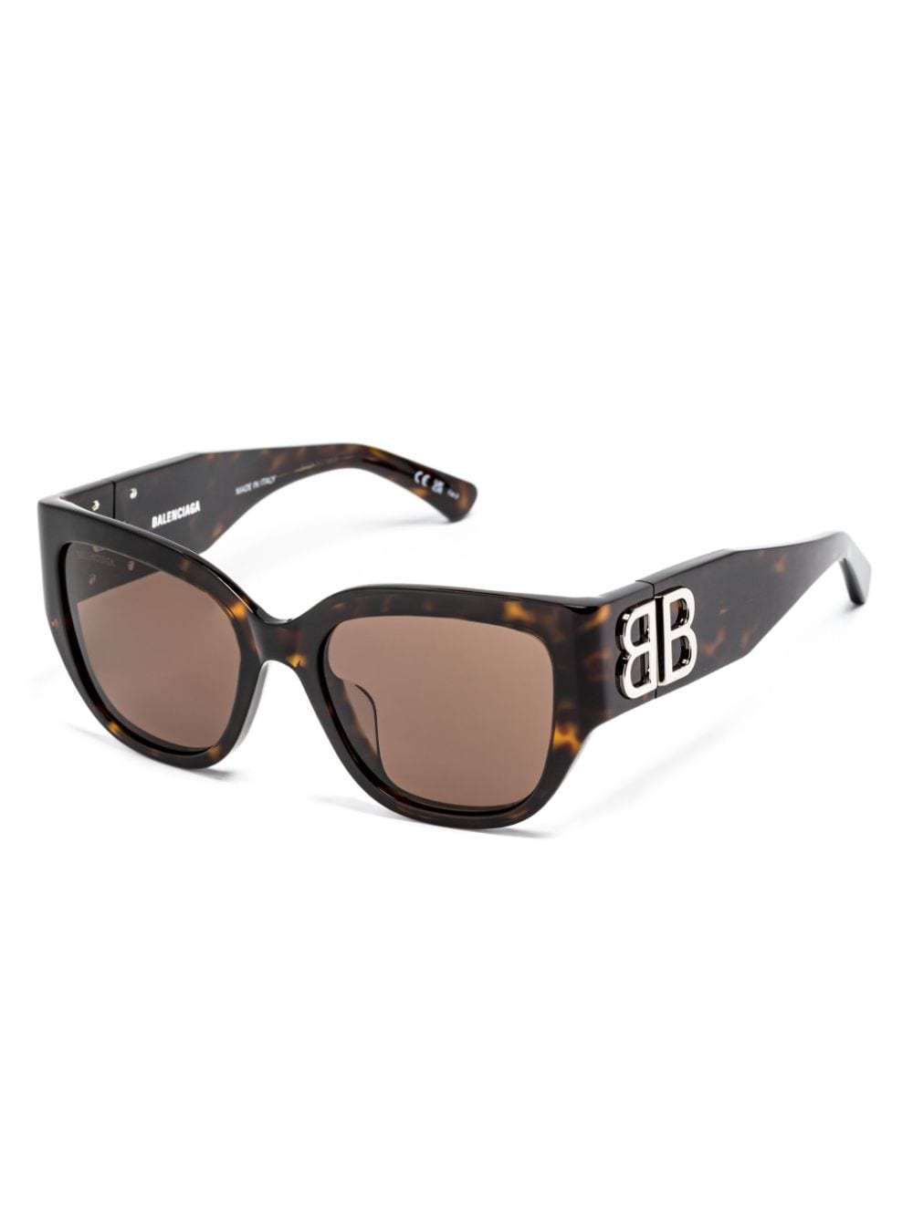 Shop Balenciaga Square-frame Sunglasses In Brown