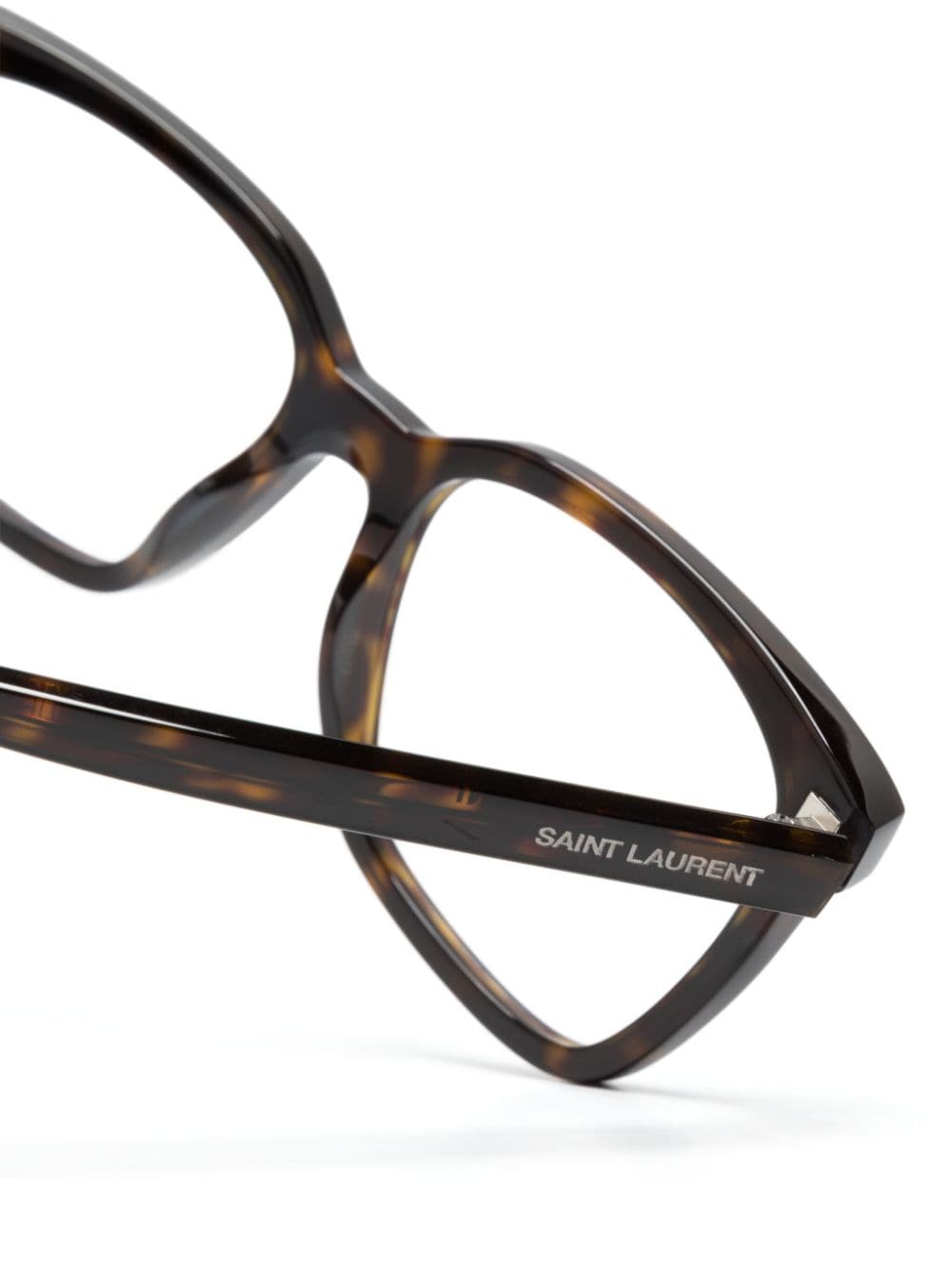 Shop Saint Laurent Sl 672 Square-frame Glasses In 褐色