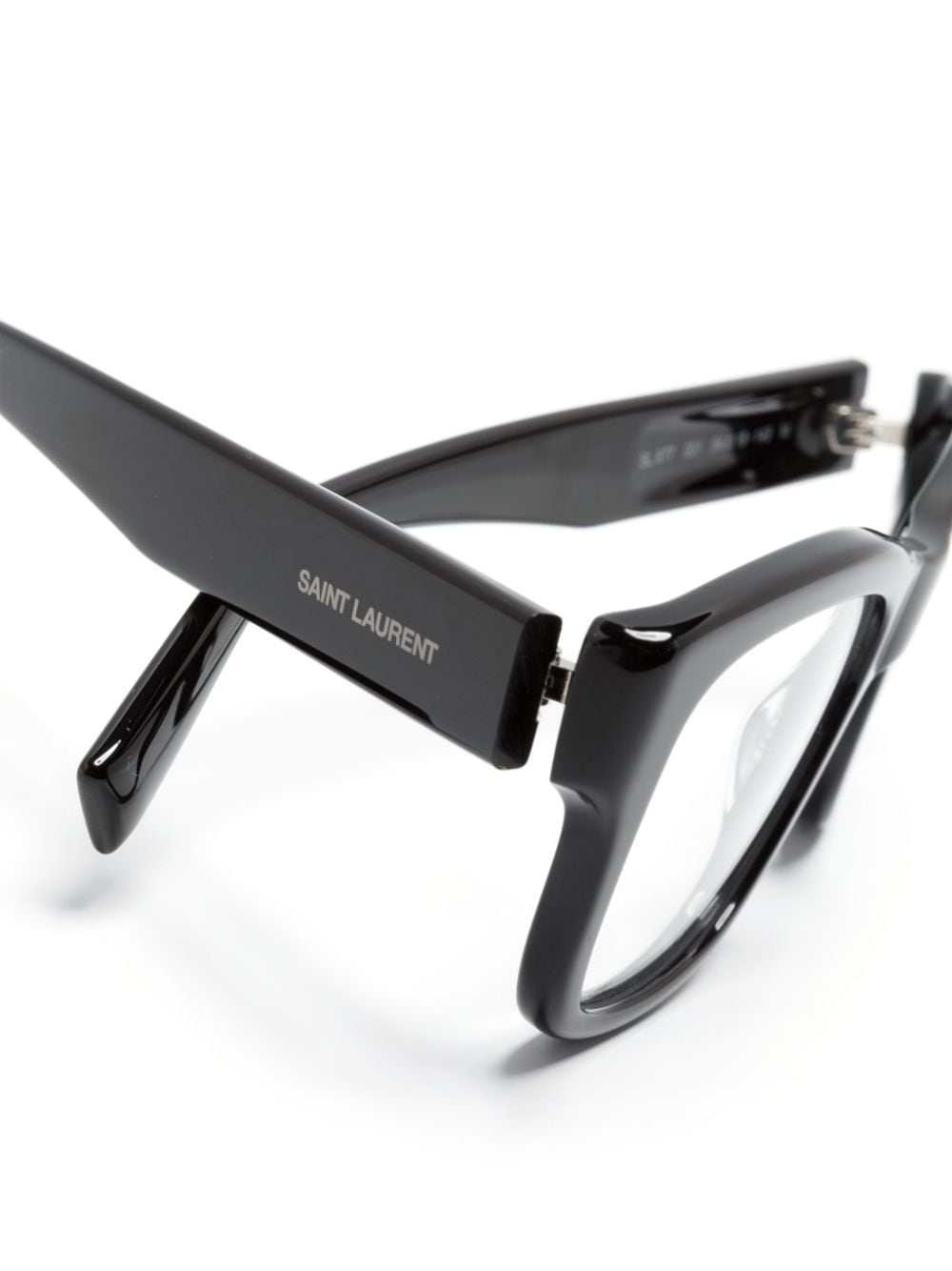 Shop Saint Laurent 677 Square-frame Glasses In Black