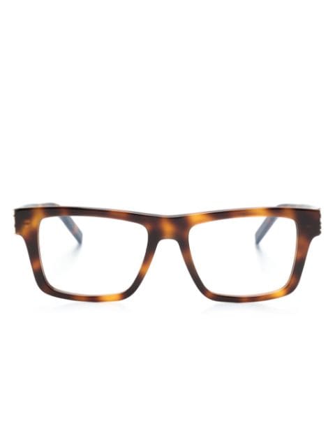 Saint Laurent Eyewear tortoiseshell  square-frame glasses