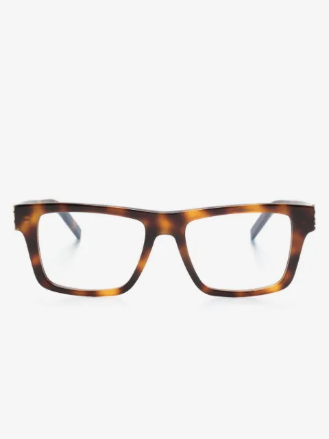 Saint Laurent Eyewear tortoiseshell square-frame glasses