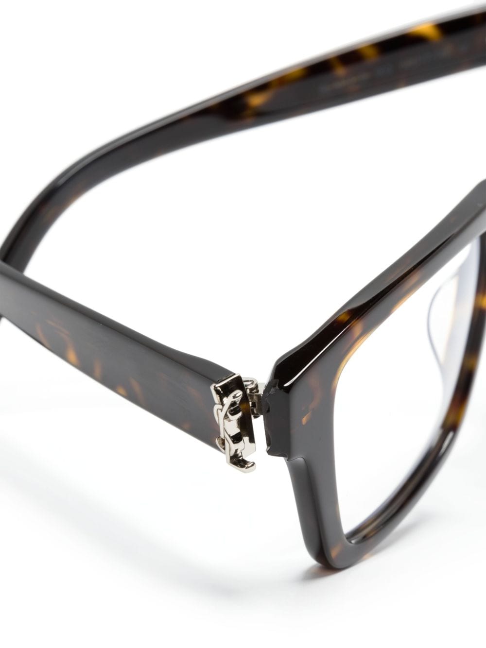 Shop Saint Laurent Tortoiseshell Square-frame Glasses In 褐色
