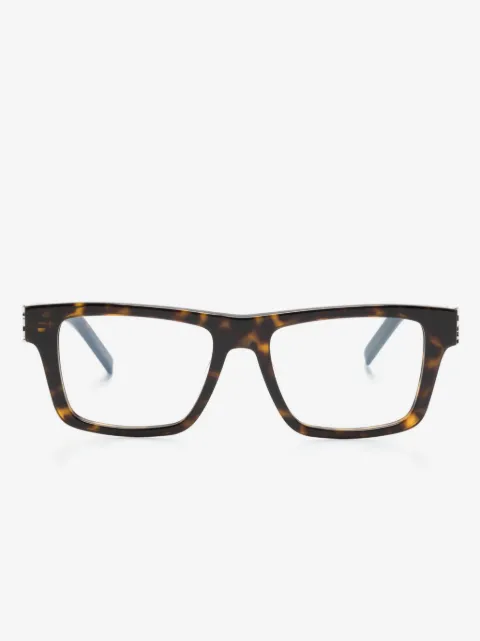 Saint Laurent Eyewear tortoiseshell square-frame glasses