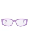 Gucci Eyewear Double G rectangle-frame sunglasses - Purple