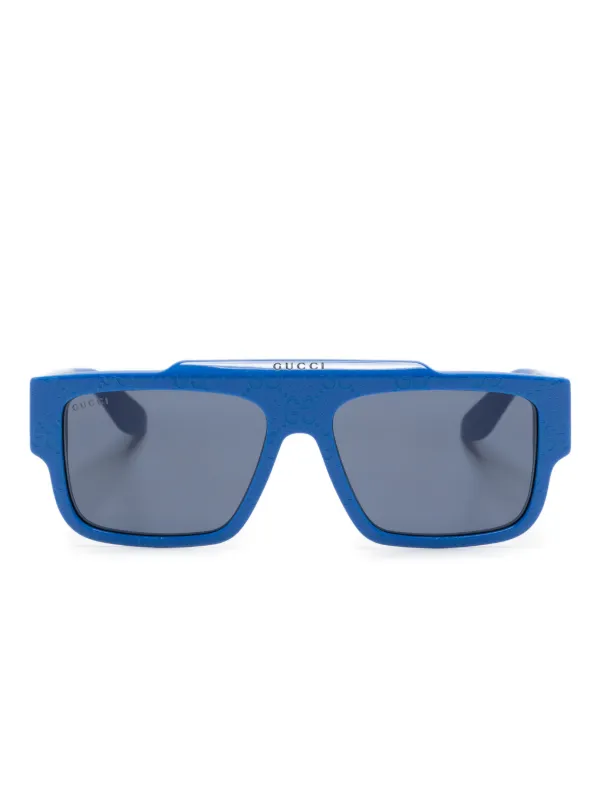 Gucci Eyewear Lentes De Sol GG Supreme Con Armazon Cuadrado Azul FARFETCH MX