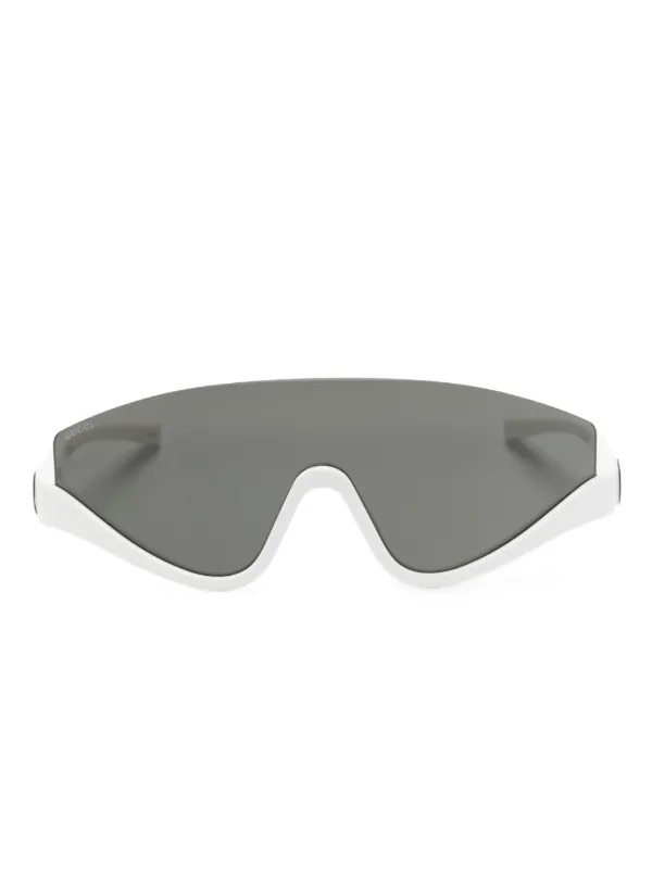Gucci Eyewear インターロッキングG シールドサングラス | ホワイト