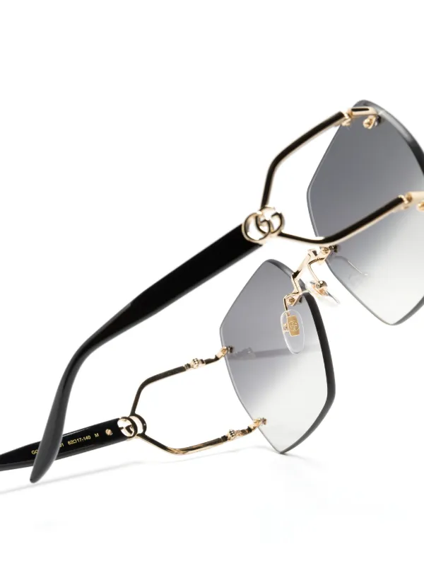 Gucci オーバーサイズサングラス 黒 Gucci Eyewear GG オーバーサイズ サングラス | ブラック