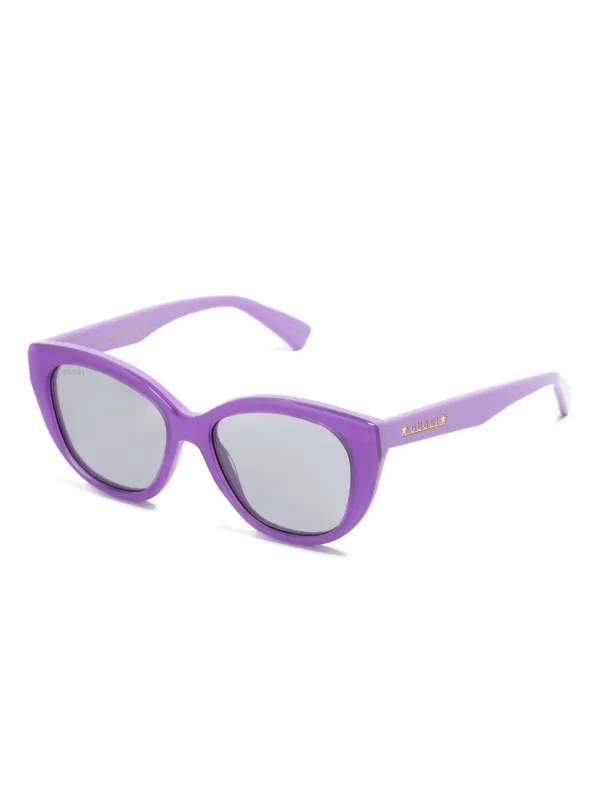 GUCCI パープル キャットアイ サングラス Gucci Eyewear キャットアイ サングラス | パープル | FARFETCH JP