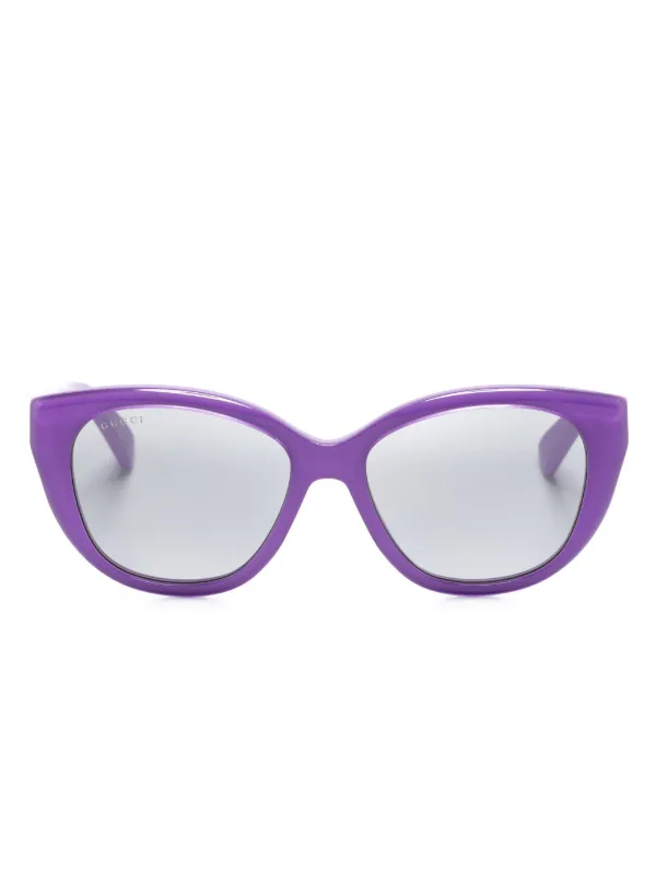 売れ筋がひ新作！ Gucci Eyewear キャットアイ サングラス | パープル | FARFETCH JP 小物