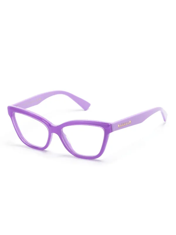 Gucci Eyewear GG1589O キャットアイ眼鏡フレーム | パープル