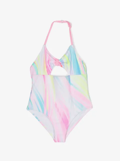 Billieblush abstract-print swimsuit