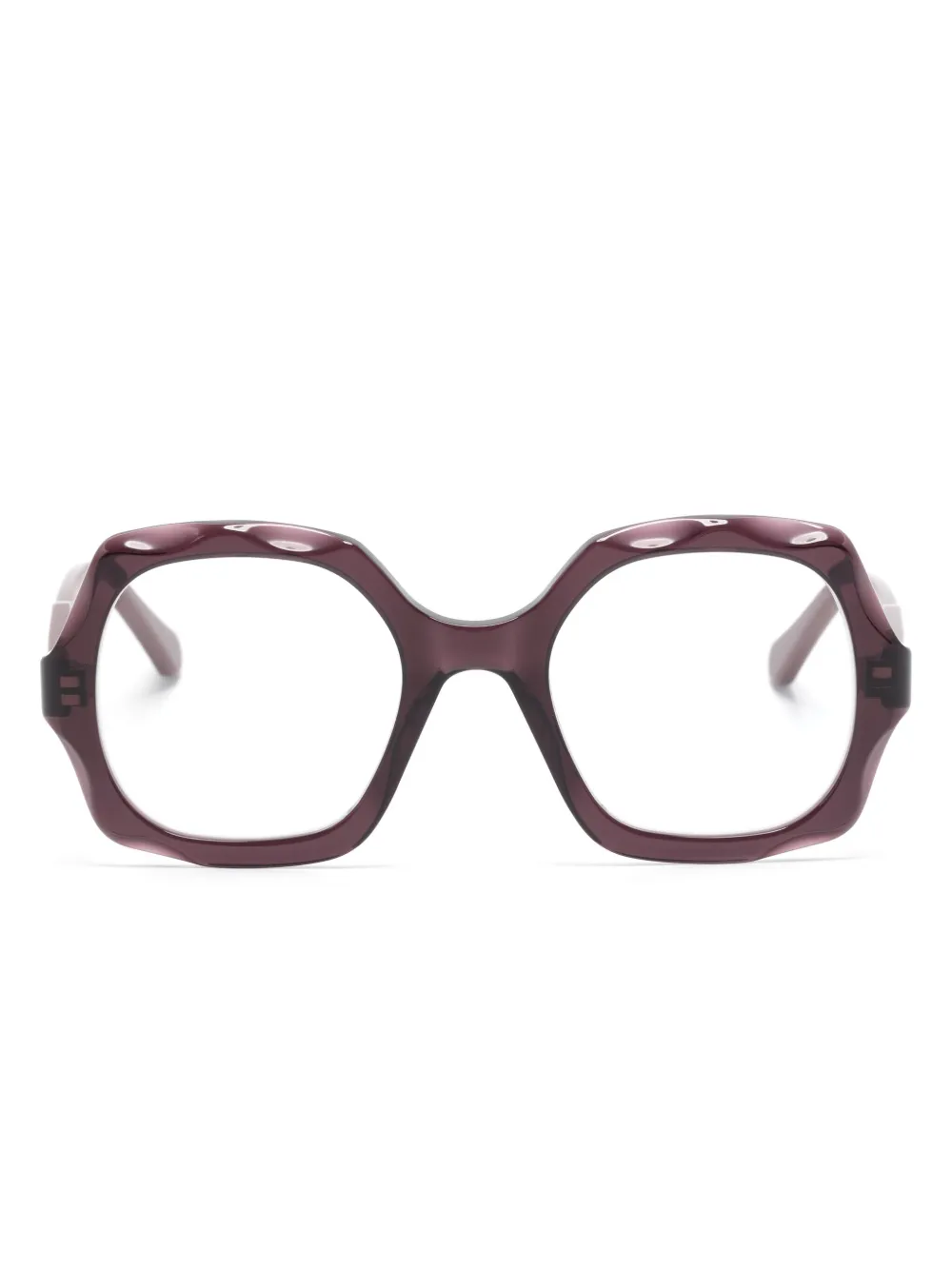 Chloé Eyewear Bril met geometrisch montuur Bruin