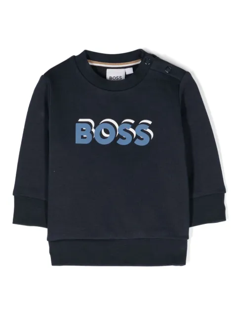 BOSS Kidswear logo-print jersey sweatshirt