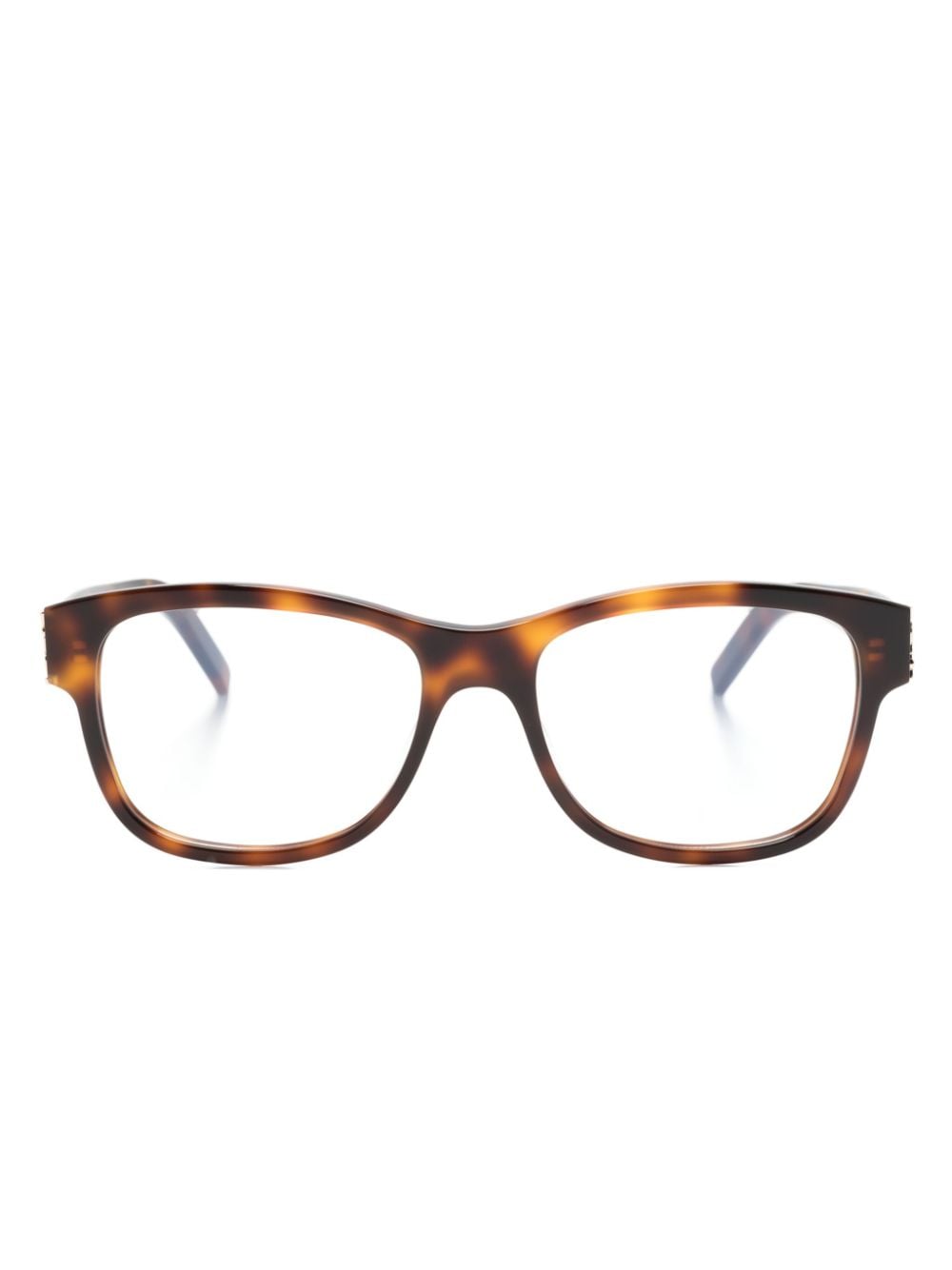 Saint Laurent Square-frame Glasses In 褐色