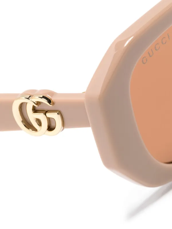 Gucci Eyewear ダブルG ジオメトリックフレーム サングラス