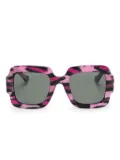Gucci Eyewear Double-G oversize-frame sunglasses - Purple