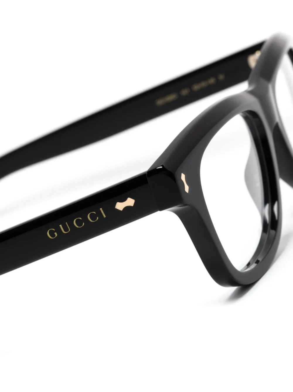 Shop Gucci Square-frame Glasses In Black