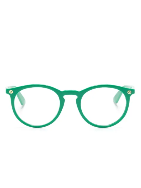 Gucci Eyewear lentes con armazón redonda y logo GG