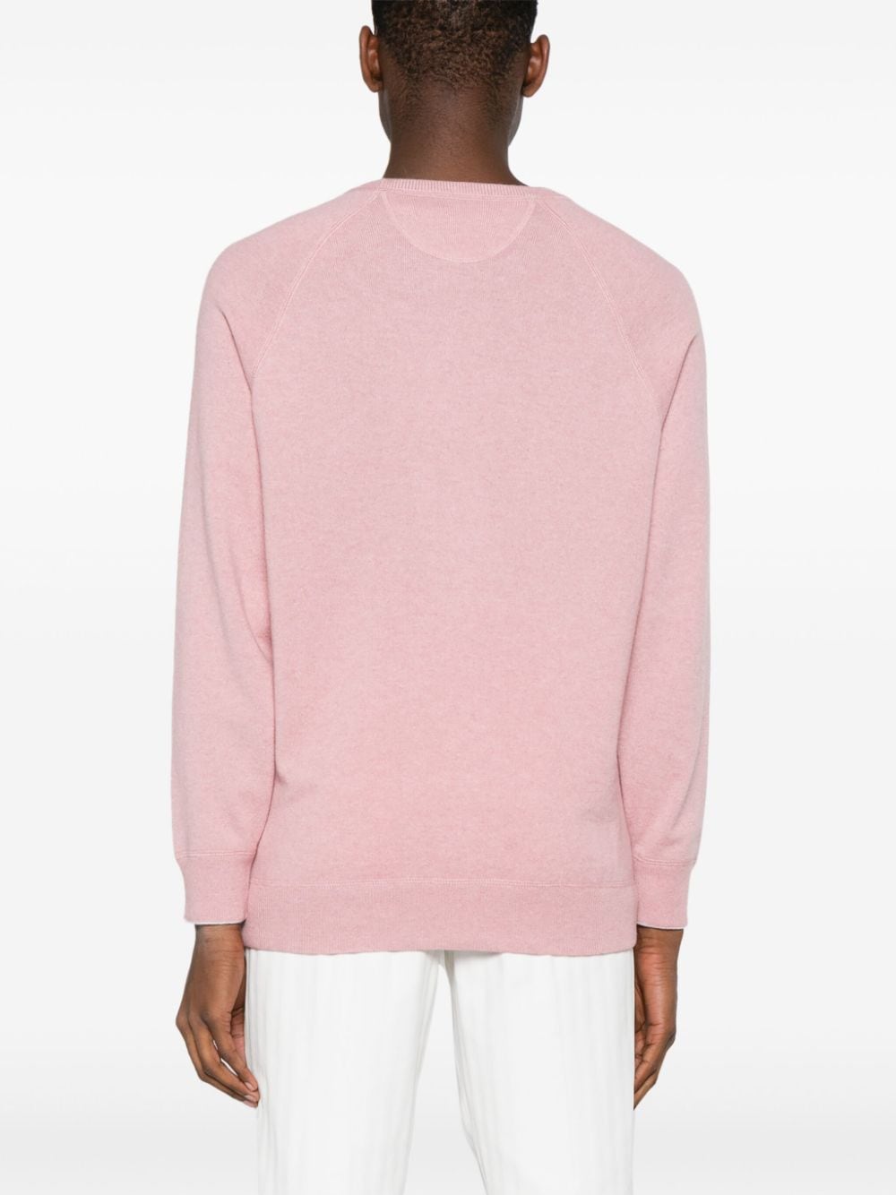 Shop Brunello Cucinelli Crew-neck Cashmere Jumper In Pink