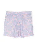 MSGM Kids floral-print elasticated shorts - Pink