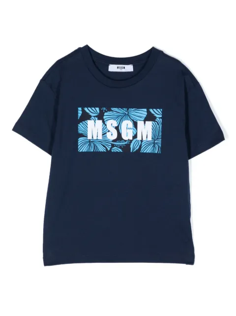 MSGM Kids playera con logo estampado