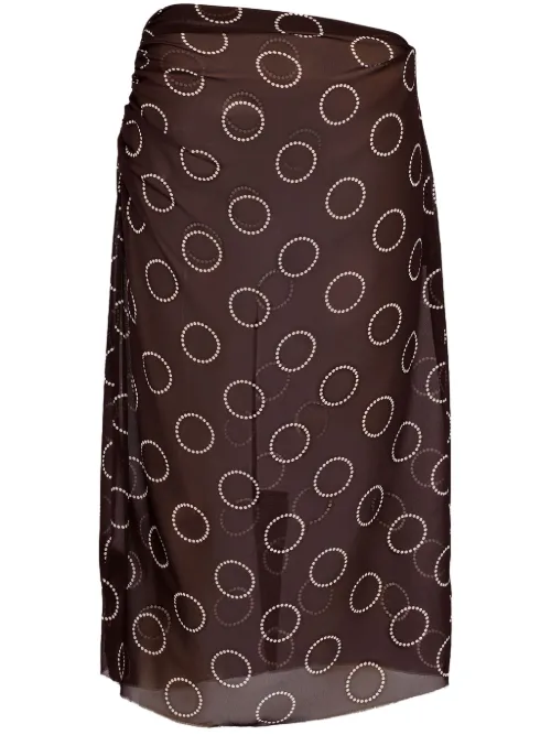 Prada jupe crayon à pois - Violet - Prada - Modalova