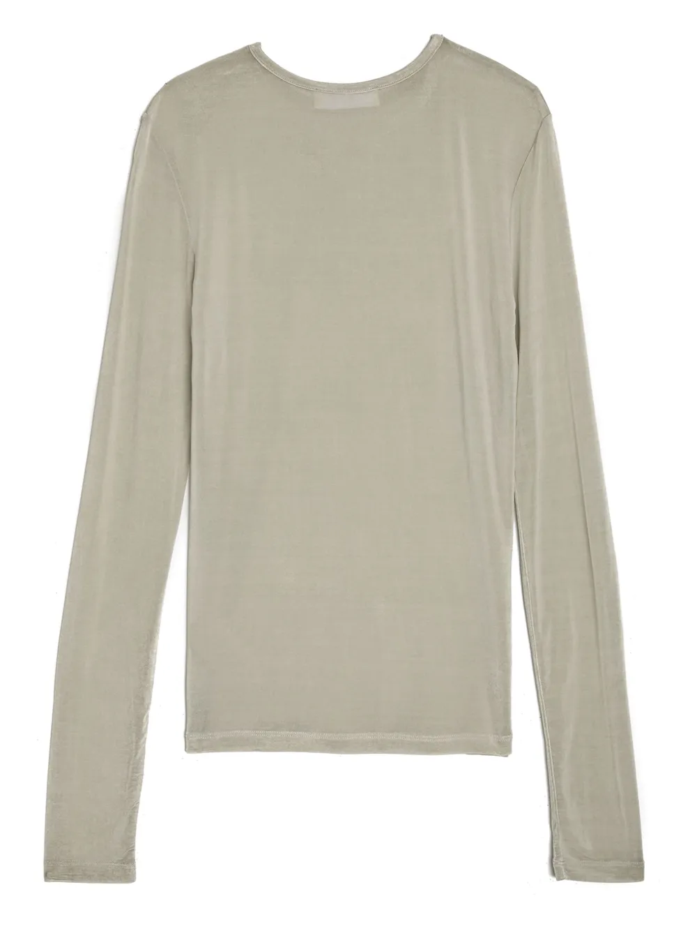 Shop Amomento Long-sleeve Sheer T-shirt In Grey