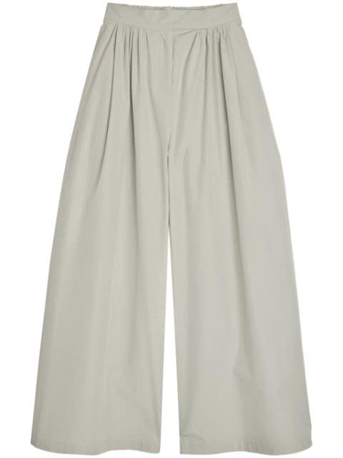Amomento wide-leg cotton trousers