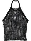 Doublet halterneck mesh top - Black