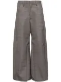 Doublet Robot wide-leg wool trousers - Brown