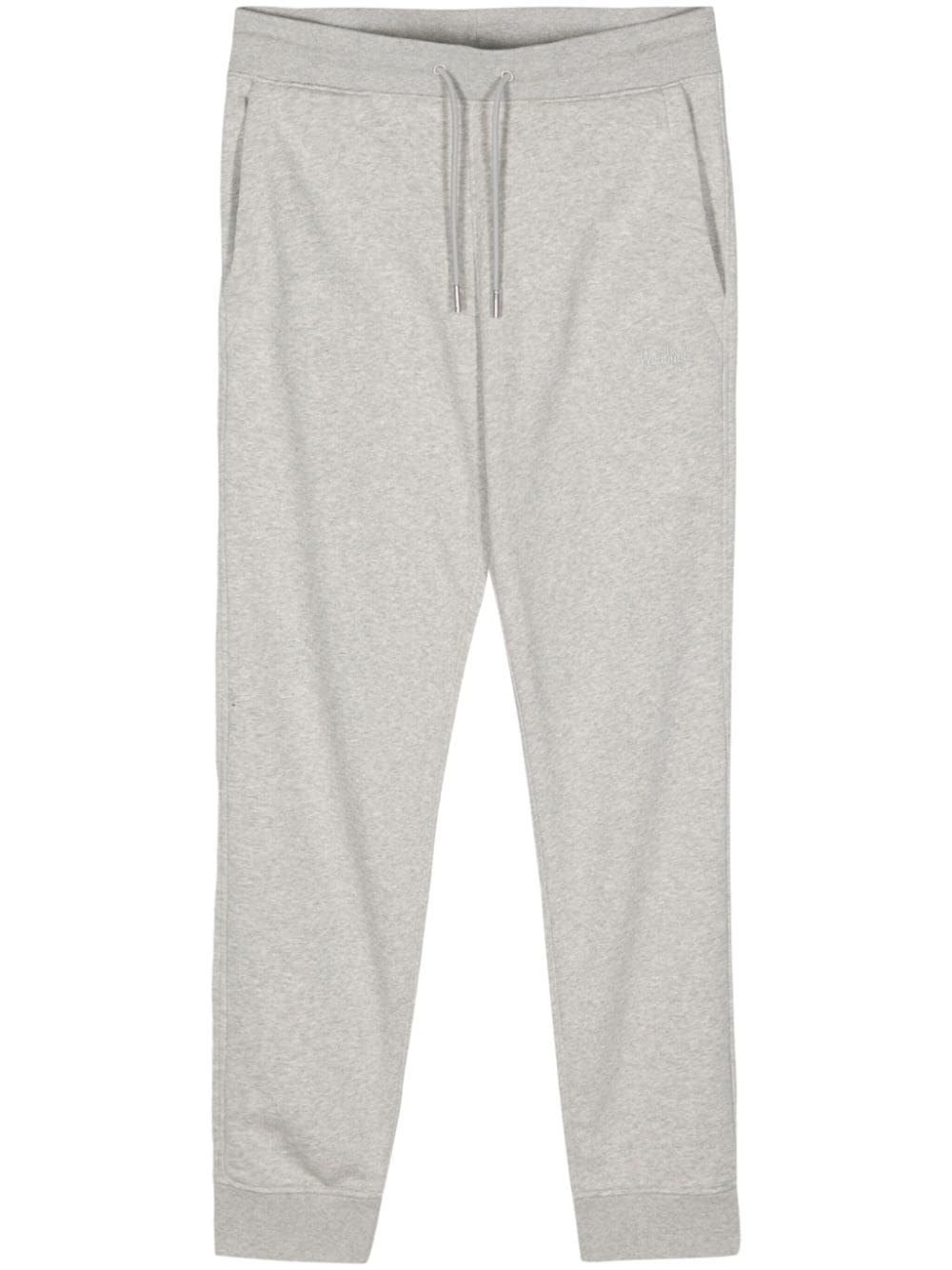 Woolrich Embroidered-logo Track Trousers In Grey