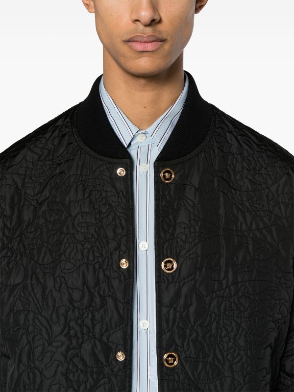 Versace Barocco-quilted Bomber Jacket - Farfetch