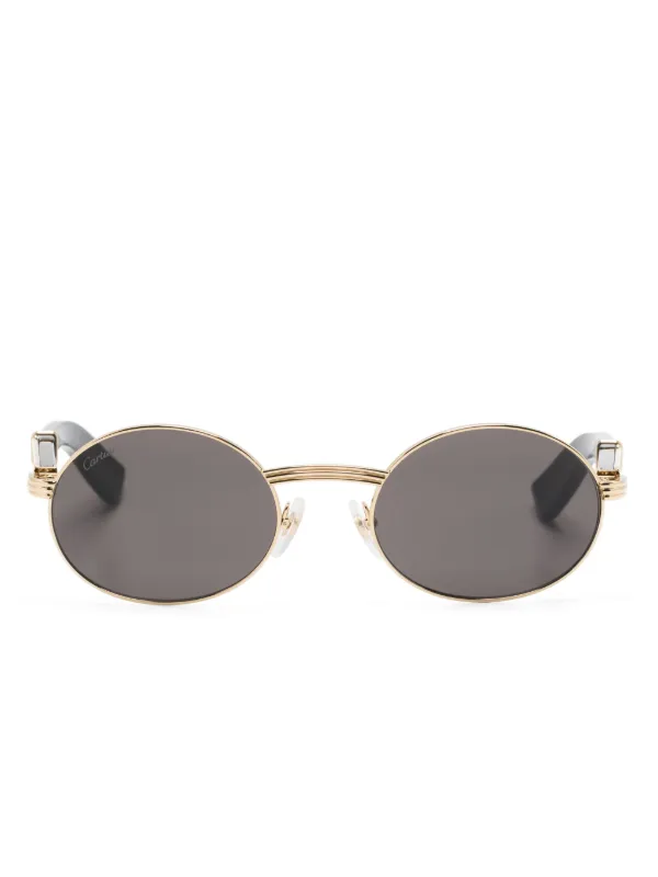 Cartier Eyewear oval frame Sunglasses Farfetch