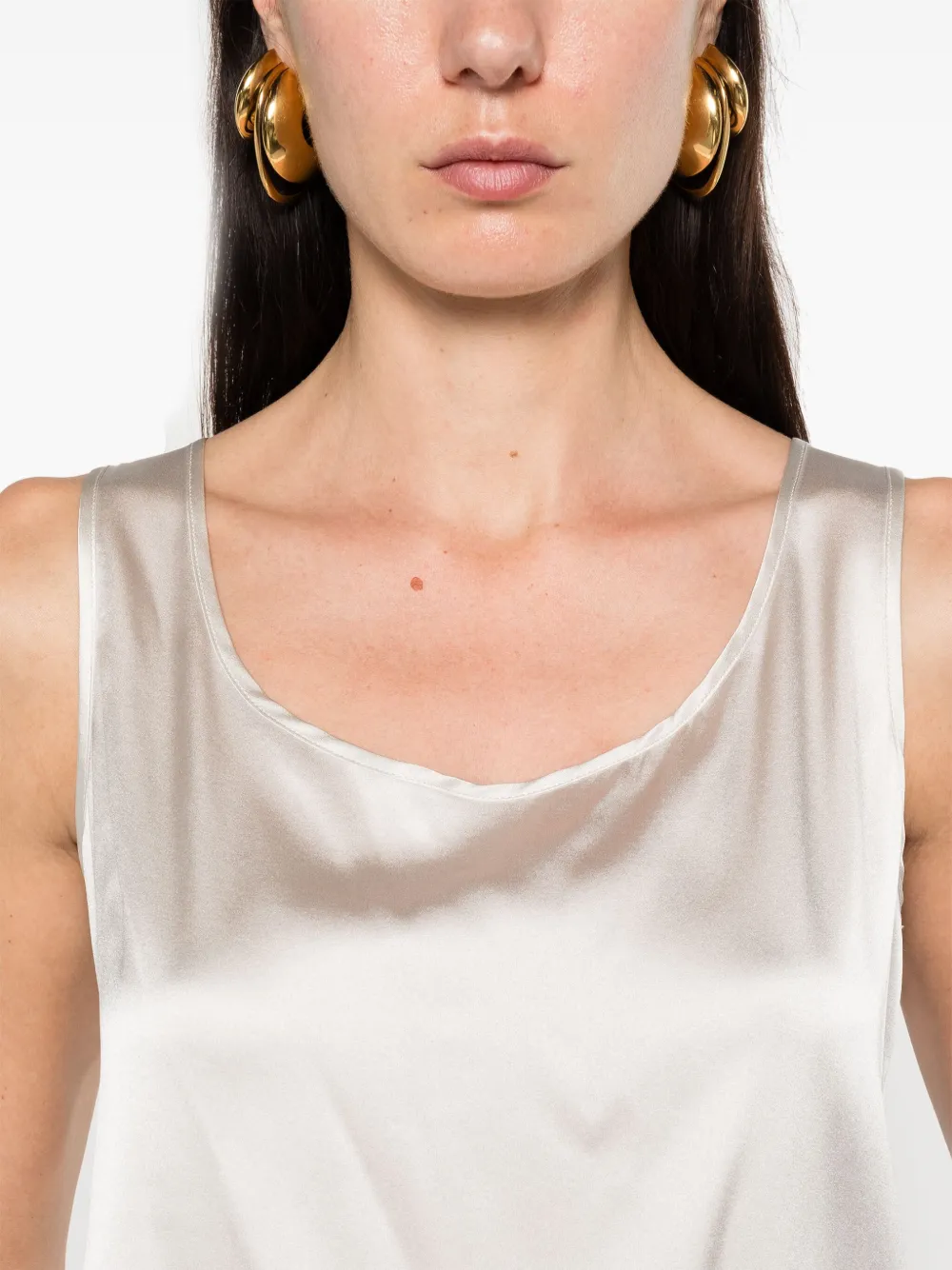 Max Mara Tanktop met diepe ronde hals Wit