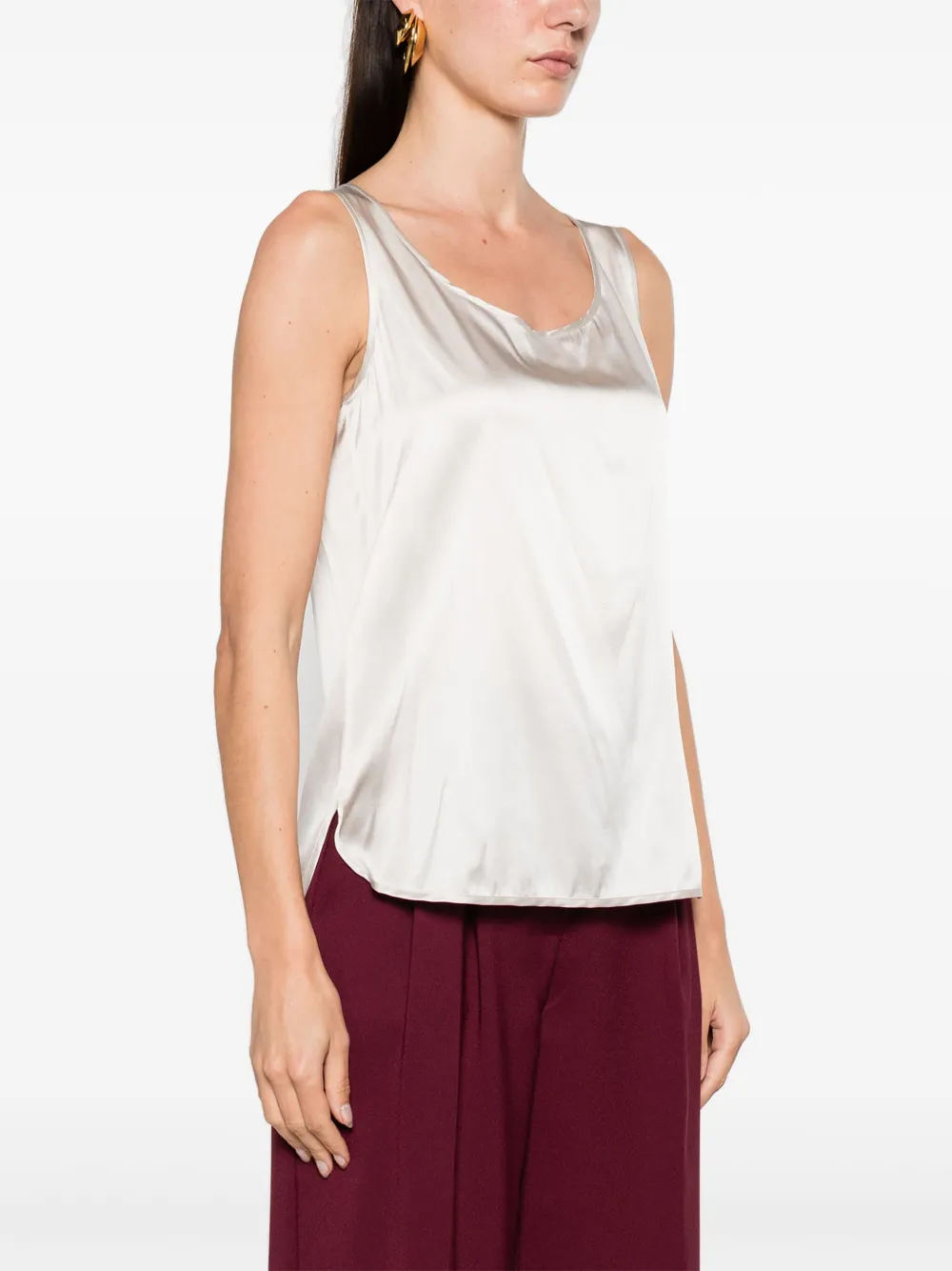 Max Mara Tanktop met diepe ronde hals Wit