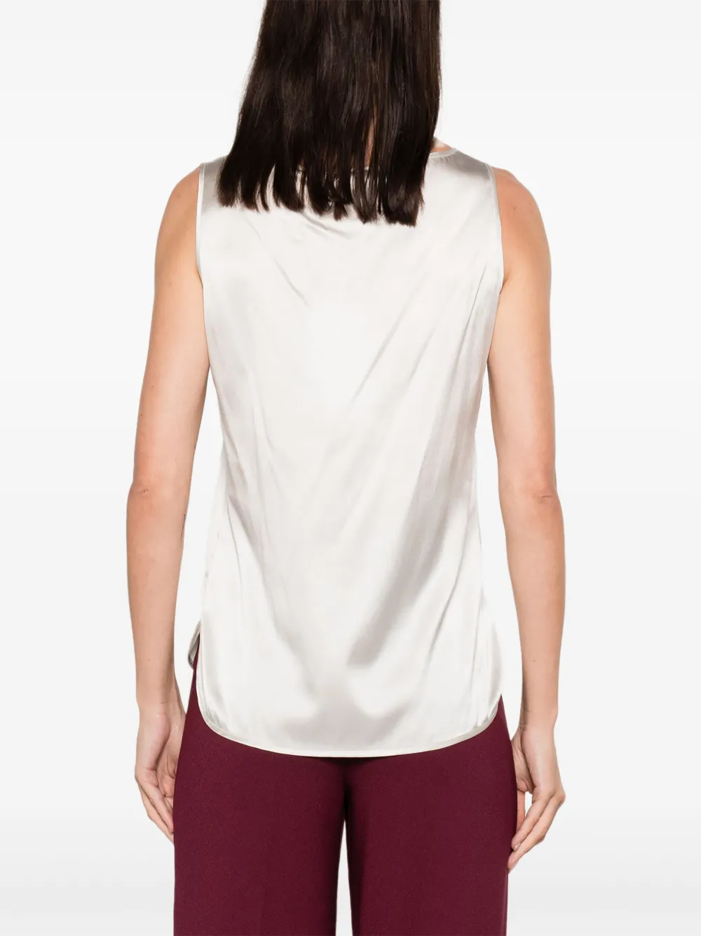 Max Mara Tanktop met diepe ronde hals Wit