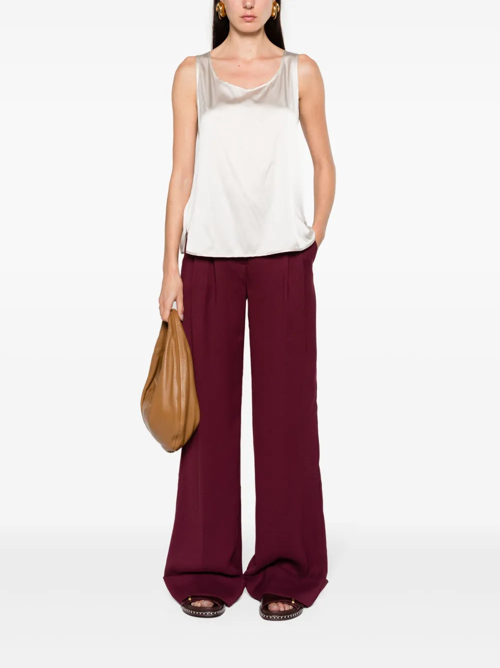 Max Mara camiseta satinada con cuello redondo | Chalecos y camisetas | Image 2