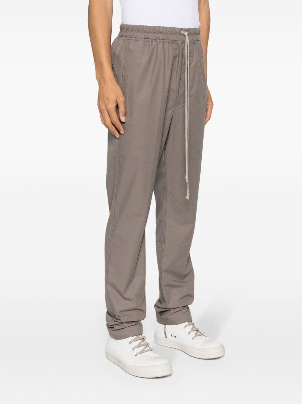 Shop Rick Owens Mid-rise Tapered Trousers In Brown