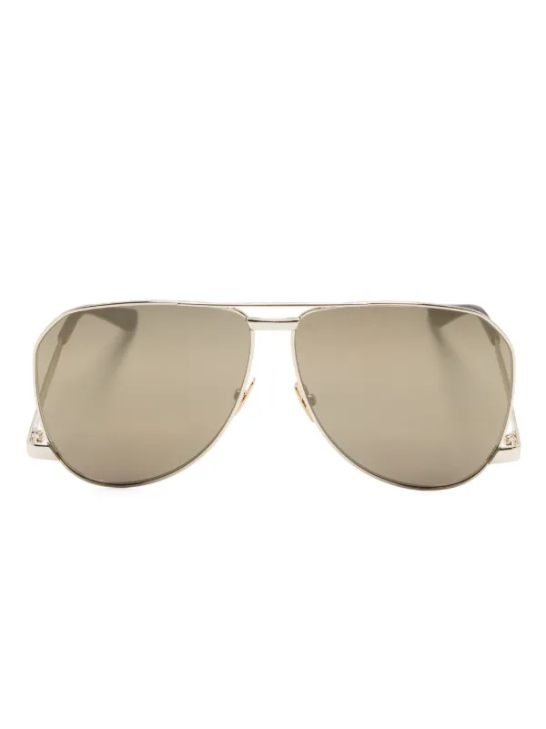 Saint Laurent Eyewear pilot frame Sunglasses Gold FARFETCH AU