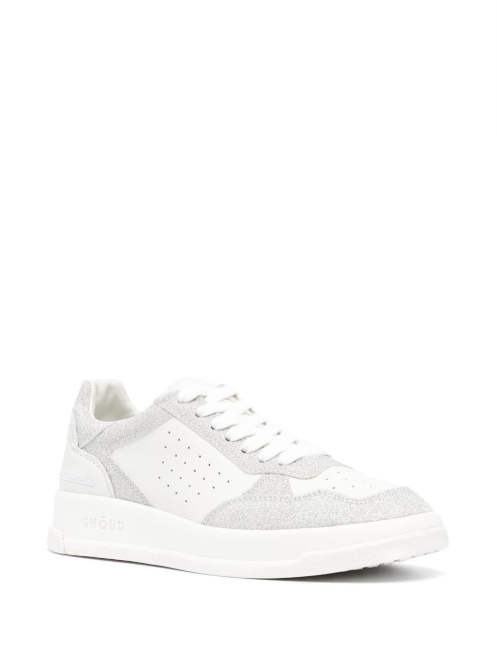 Shop Ghoud Tweener Glitter-detail Sneakers In White