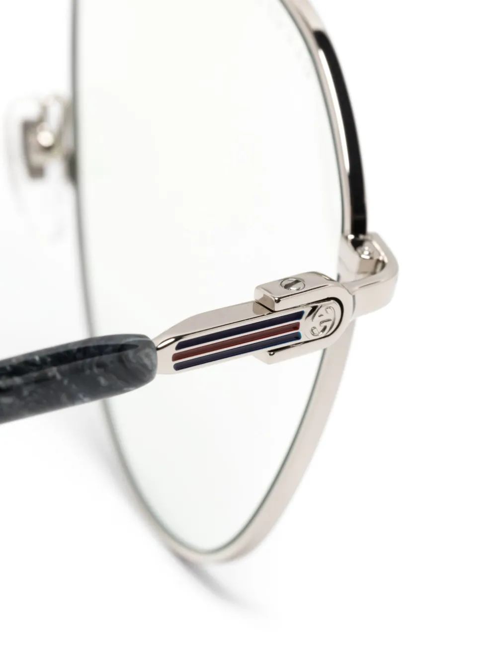 Gucci Eyewear Zonnebril met piloten montuur Grijs