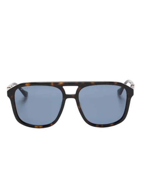 Gucci Eyewear tortoiseshell navigator-frame sunglasses
